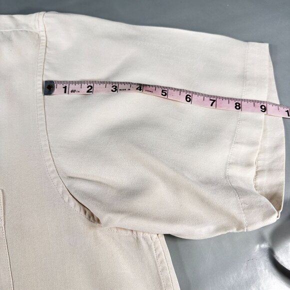 Luau Hawaiian Silk Button Up Shirt Mens Casual Tequila Floor Short Sleeve Top - Picture 15 of 16